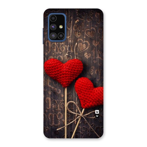 Thread Art Wooden Print Back Case for Galaxy M51