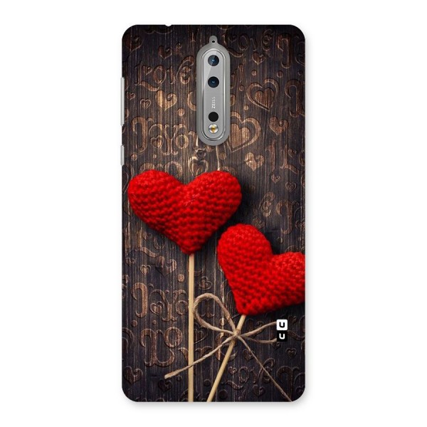 Thread Art Wooden Print Back Case for Nokia 8