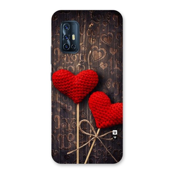 Thread Art Wooden Print Back Case for Vivo V17