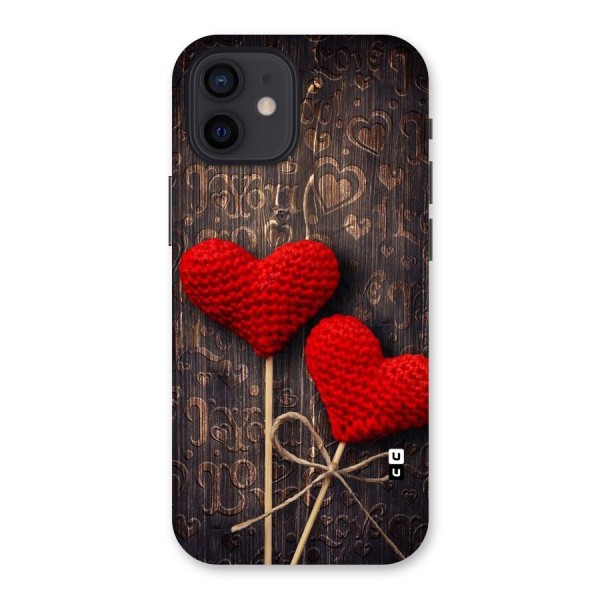 Thread Art Wooden Print Back Case for iPhone 12