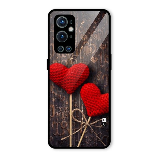 Thread Art Wooden Print Glass Back Case for OnePlus 9 Pro