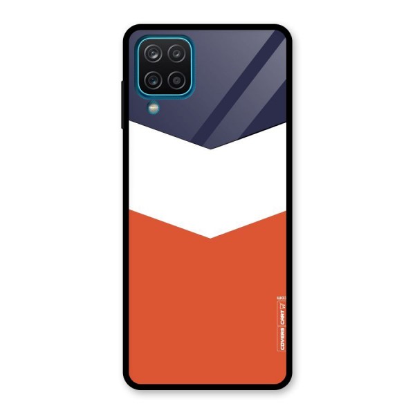 Three Colour Pattern Glass Back Case for Galaxy A12