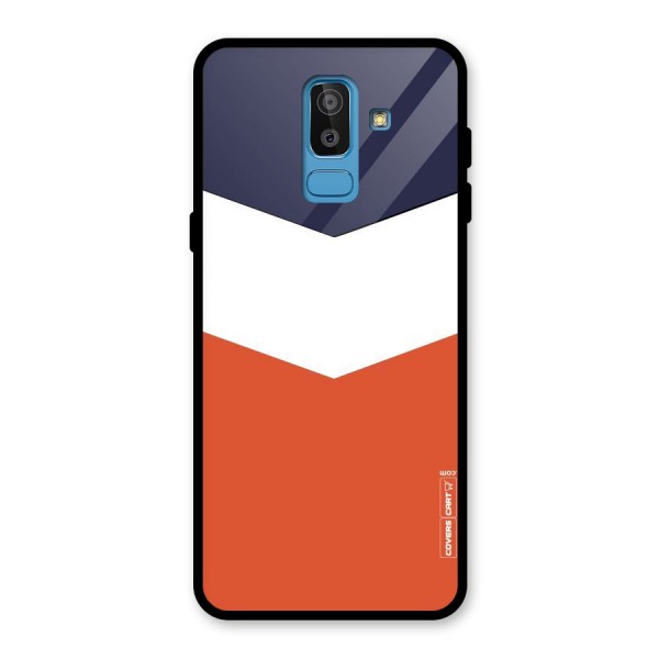 Three Colour Pattern Glass Back Case for Galaxy J8