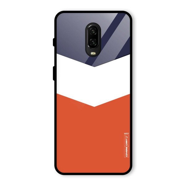 Three Colour Pattern Glass Back Case for OnePlus 6T