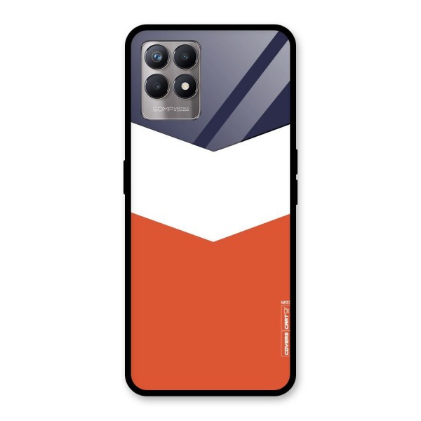 Three Colour Pattern Glass Back Case for Realme 8i