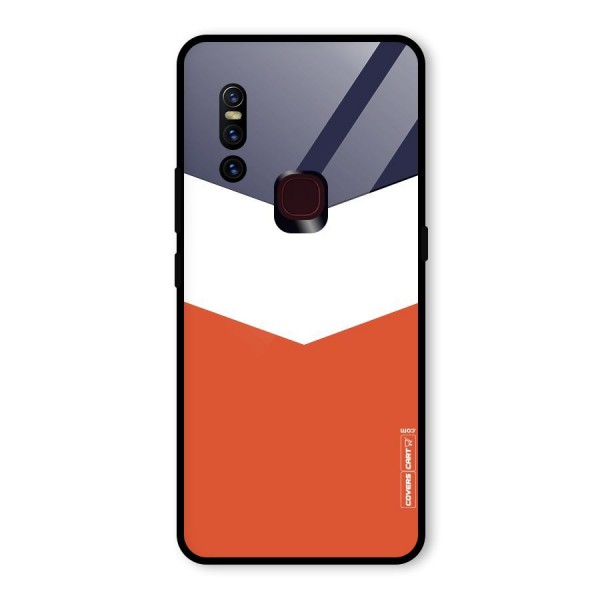 Three Colour Pattern Glass Back Case for Vivo V15