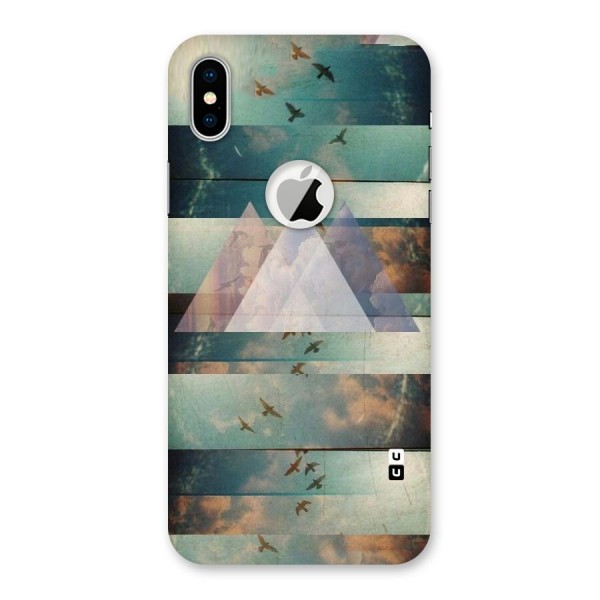 Three Triangles Back Case for iPhone XS Logo Cut