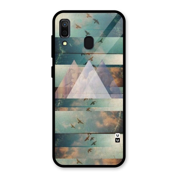 Three Triangles Glass Back Case for Galaxy A30