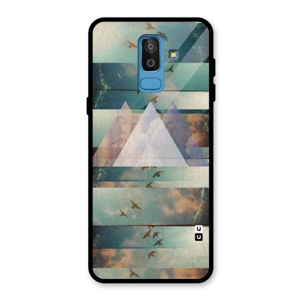 Three Triangles Glass Back Case for Galaxy J8