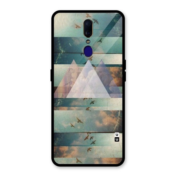 Three Triangles Glass Back Case for Oppo F11