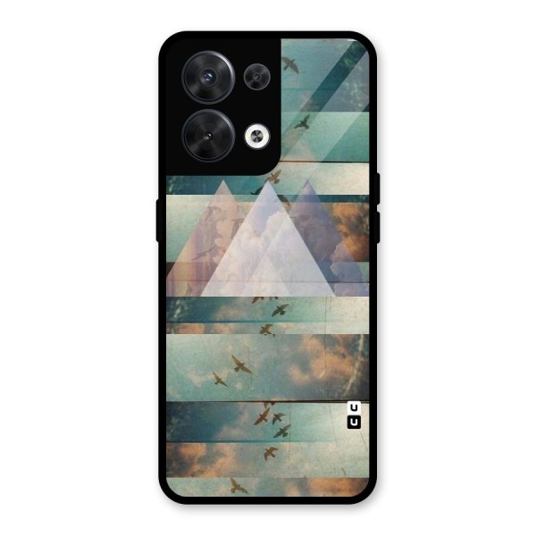 Three Triangles Glass Back Case for Oppo Reno8 5G