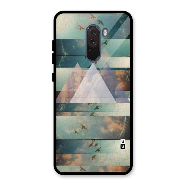 Three Triangles Glass Back Case for Poco F1