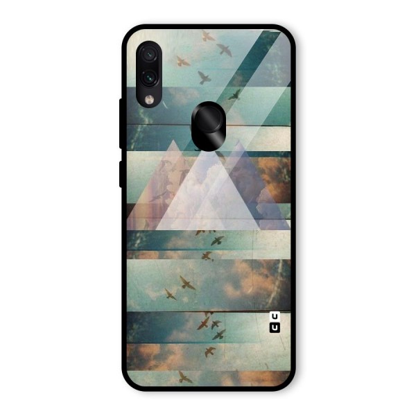 Three Triangles Glass Back Case for Redmi Note 7