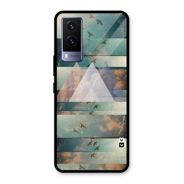 Three Triangles Glass Back Case for Vivo V21e 5G