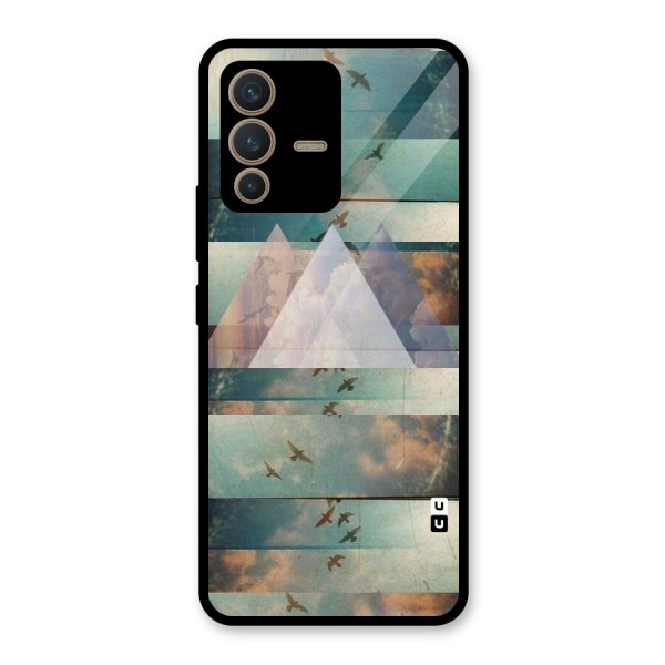 Three Triangles Glass Back Case for Vivo V23 5G