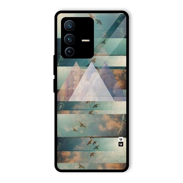 Three Triangles Glass Back Case for Vivo V23 Pro