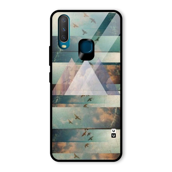 Three Triangles Glass Back Case for Vivo Y12