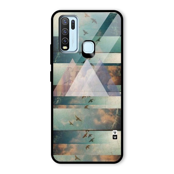 Three Triangles Glass Back Case for Vivo Y30