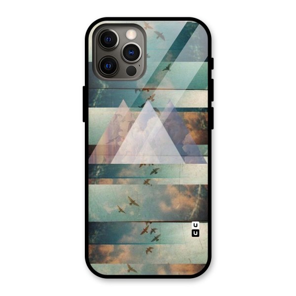 Three Triangles Glass Back Case for iPhone 12 Pro