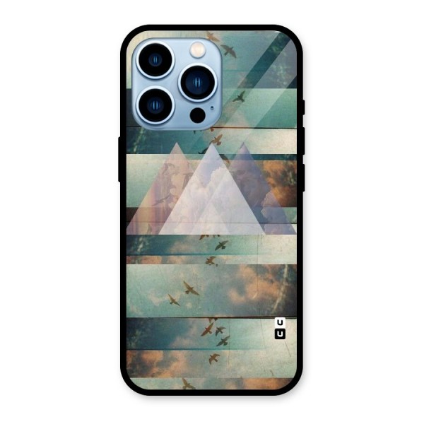 Three Triangles Glass Back Case for iPhone 13 Pro