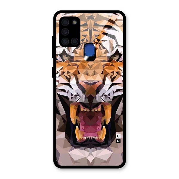 Tiger Abstract Art Glass Back Case for Galaxy A21s