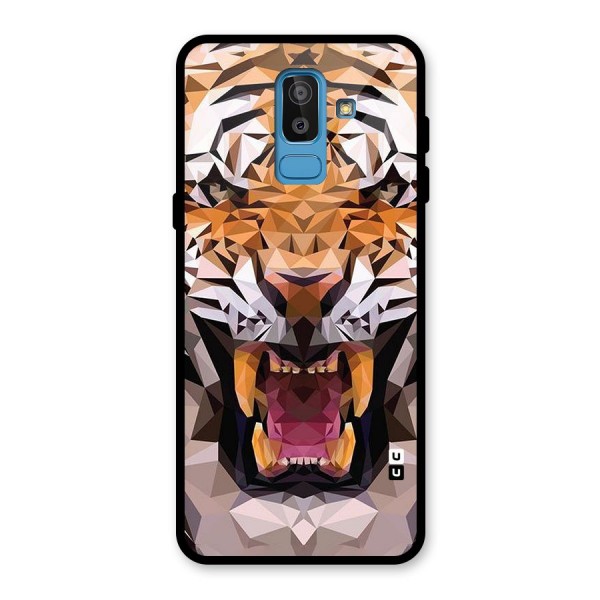 Tiger Abstract Art Glass Back Case for Galaxy J8