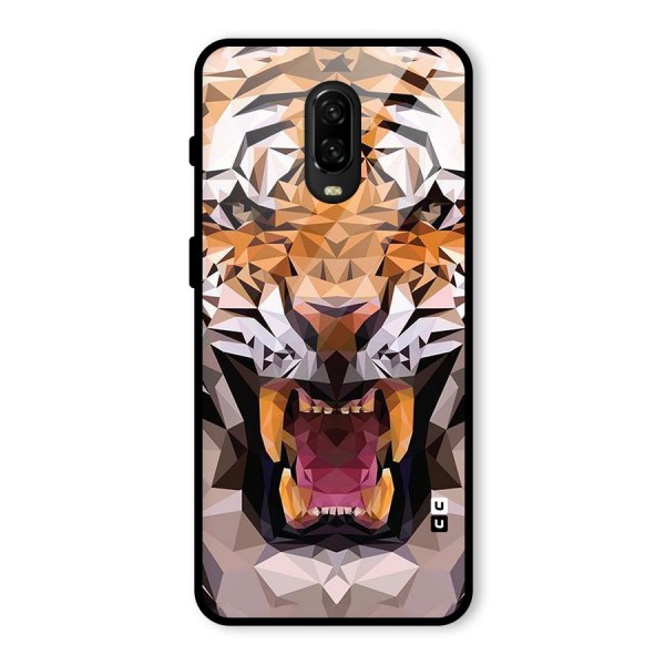 Tiger Abstract Art Glass Back Case for OnePlus 6T