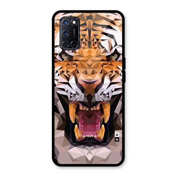 Tiger Abstract Art Glass Back Case for Oppo A52