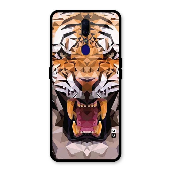 Tiger Abstract Art Glass Back Case for Oppo F11