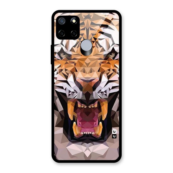 Tiger Abstract Art Glass Back Case for Realme C15