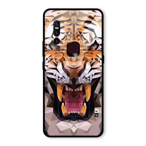 Tiger Abstract Art Glass Back Case for Vivo V15