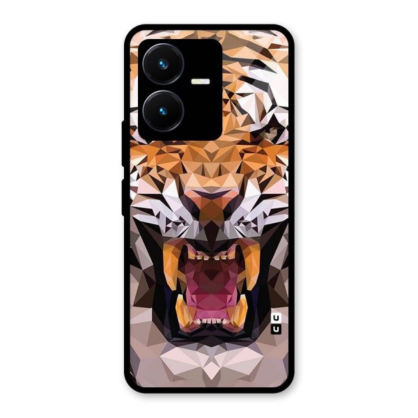 Tiger Abstract Art Glass Back Case for Vivo Y22