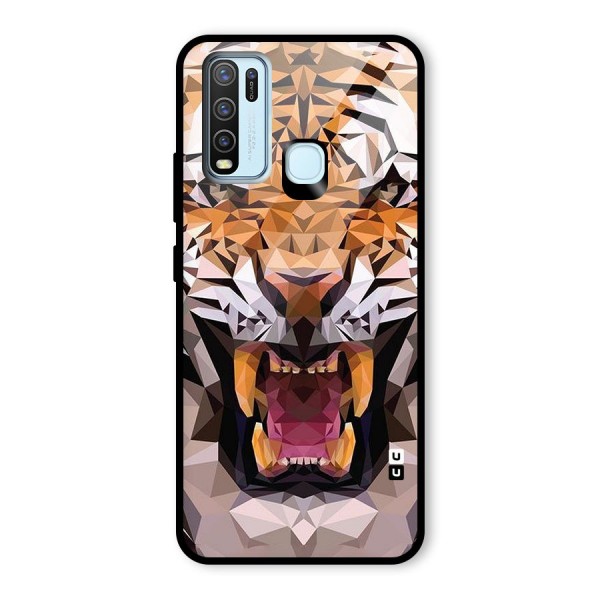 Tiger Abstract Art Glass Back Case for Vivo Y30