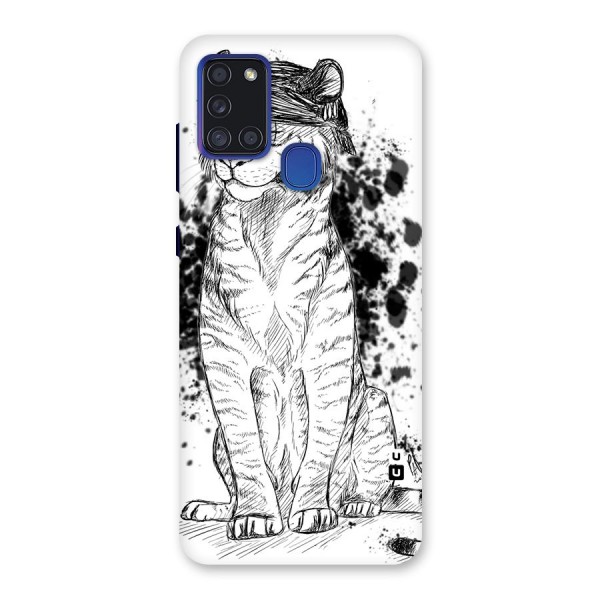 Tiger Wink Back Case for Galaxy A21s