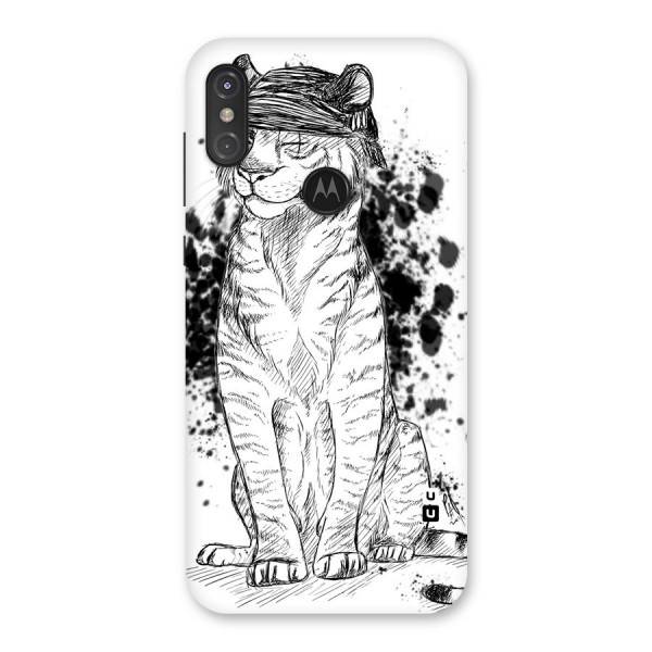 Tiger Wink Back Case for Motorola One Power