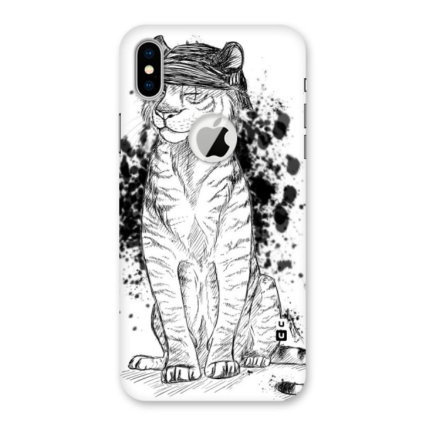 Tiger Wink Back Case for iPhone XS Logo Cut