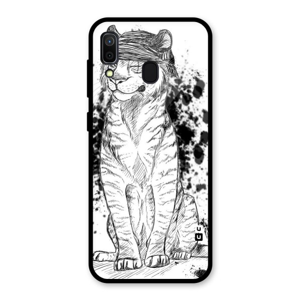 Tiger Wink Glass Back Case for Galaxy A30