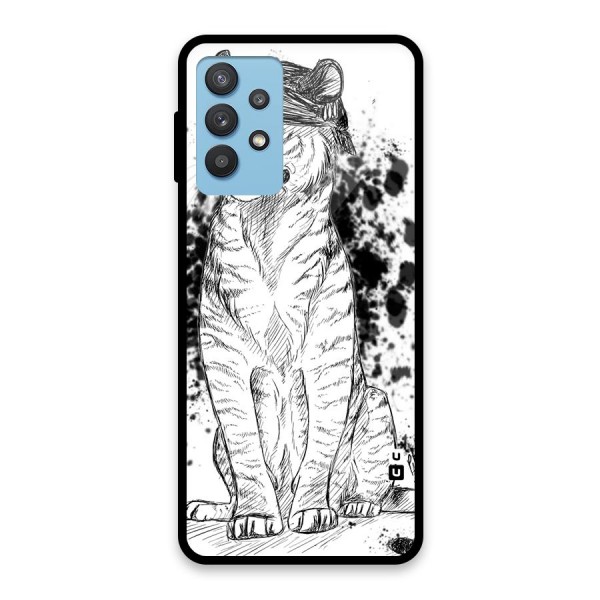 Tiger Wink Glass Back Case for Galaxy M32 5G