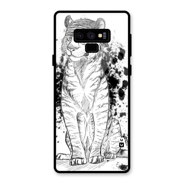 Tiger Wink Glass Back Case for Galaxy Note 9