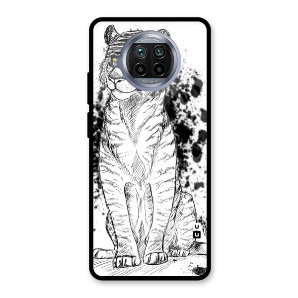 Tiger Wink Glass Back Case for Mi 10i