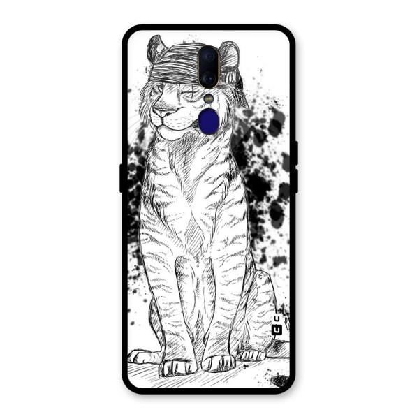 Tiger Wink Glass Back Case for Oppo F11