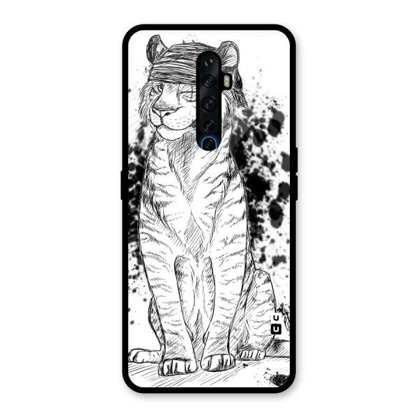 Tiger Wink Glass Back Case for Oppo Reno2 Z