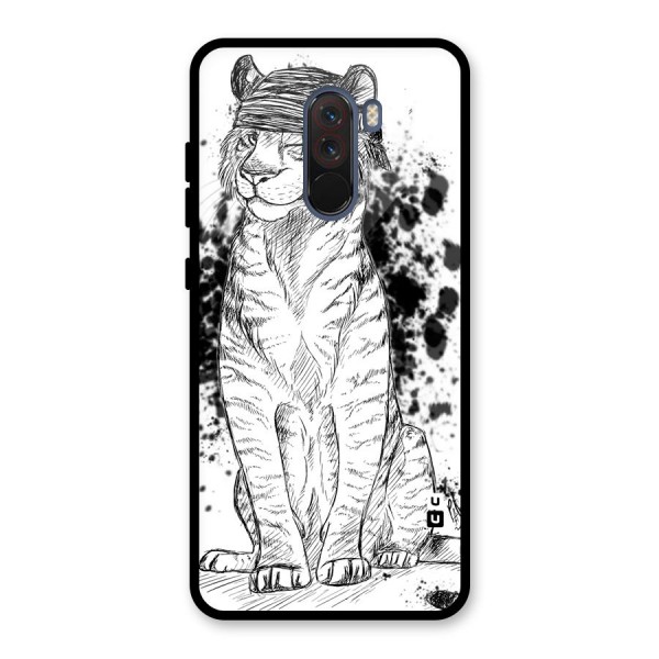 Tiger Wink Glass Back Case for Poco F1