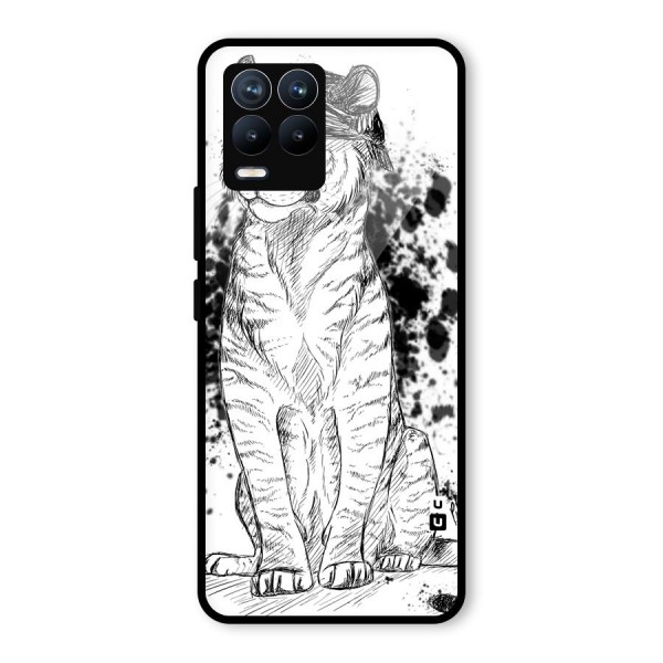 Tiger Wink Glass Back Case for Realme 8