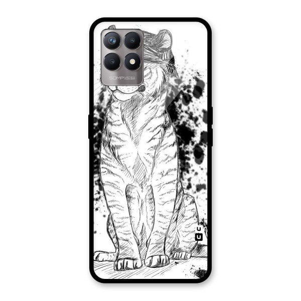 Tiger Wink Glass Back Case for Realme 8i