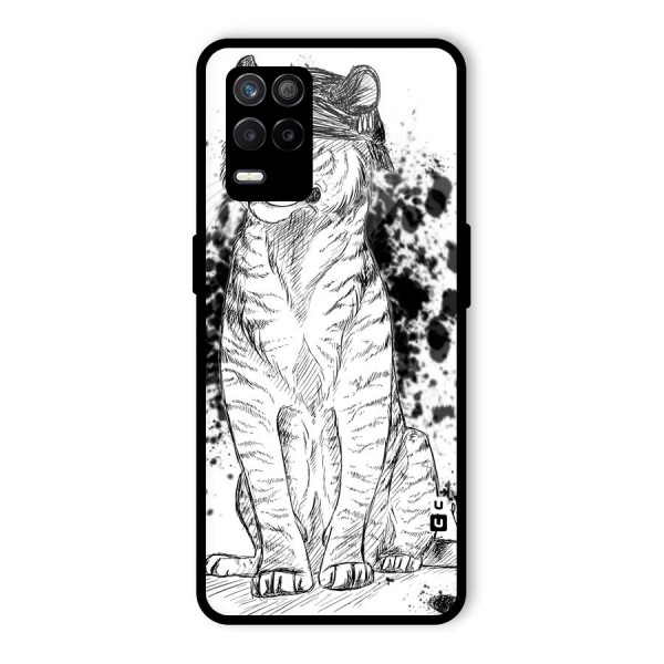 Tiger Wink Glass Back Case for Realme 9 5G