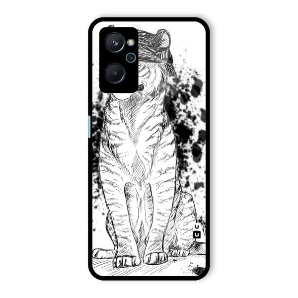 Tiger Wink Glass Back Case for Realme 9i