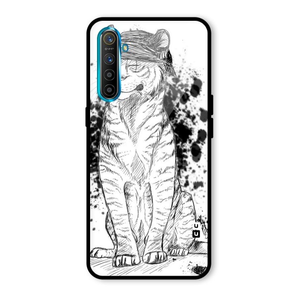 Tiger Wink Glass Back Case for Realme XT