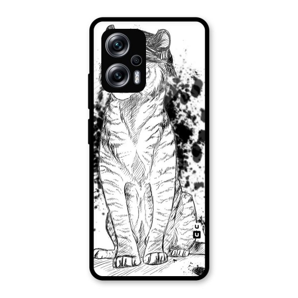 Tiger Wink Glass Back Case for Redmi K50i