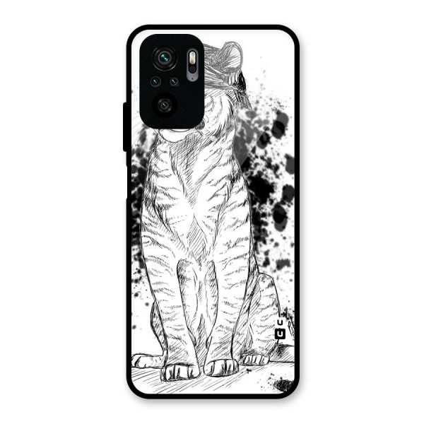 Tiger Wink Glass Back Case for Redmi Note 10